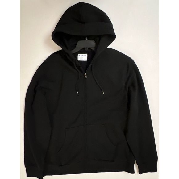 Old Navy 207128-01 Men's Sz XXL Blackjack Black Classic Front Zip Hoodie Jacket - Picture 3 of 7